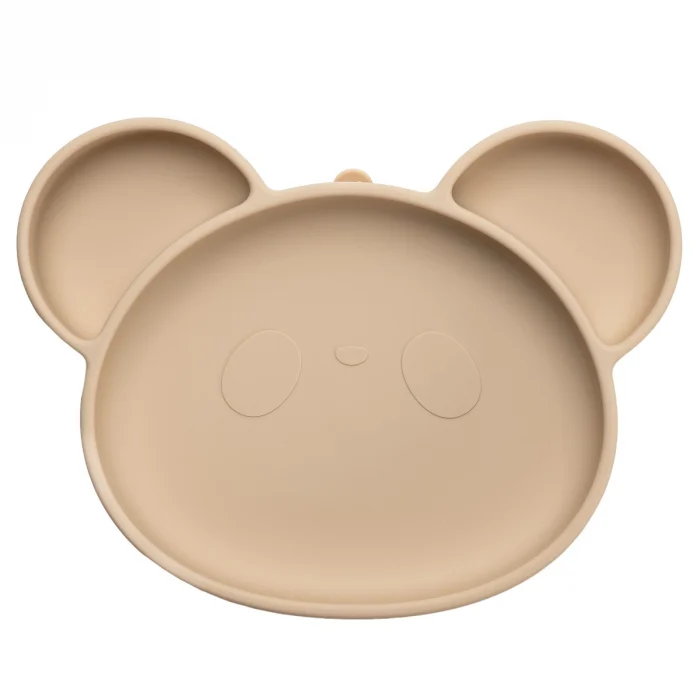 Farfurie din silicon cu ventuza, AppeKids, Panda - Bej [3]