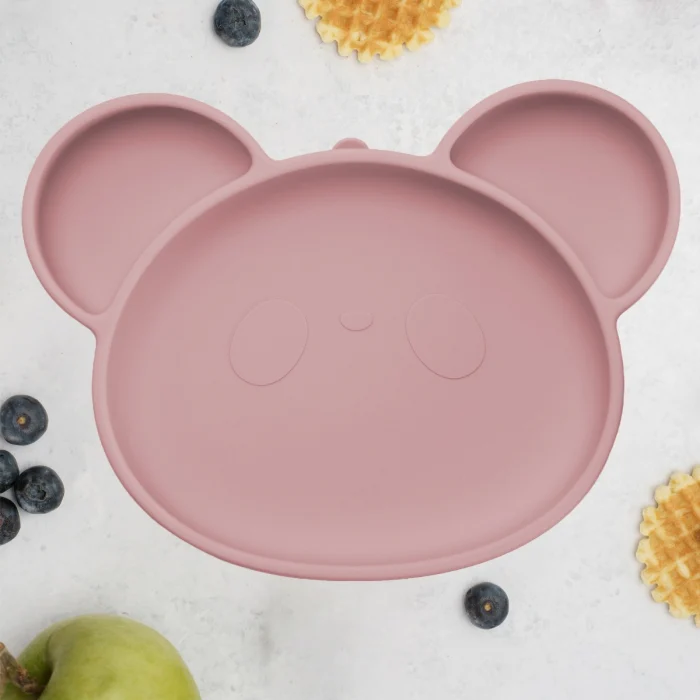 Farfurie din silicon cu ventuza, AppeKids, Panda - Roz [4]