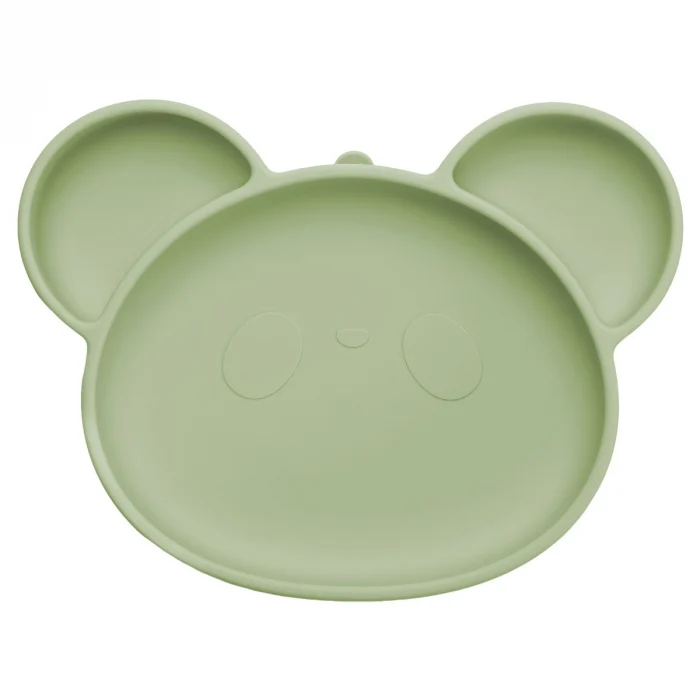 Farfurie din silicon cu ventuza, AppeKids, Panda - Verde [4]