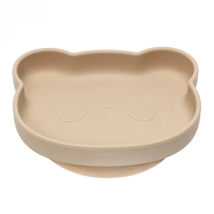 Farfurie din silicon cu ventuza, AppeKids, The Little Bear - Bej [5]