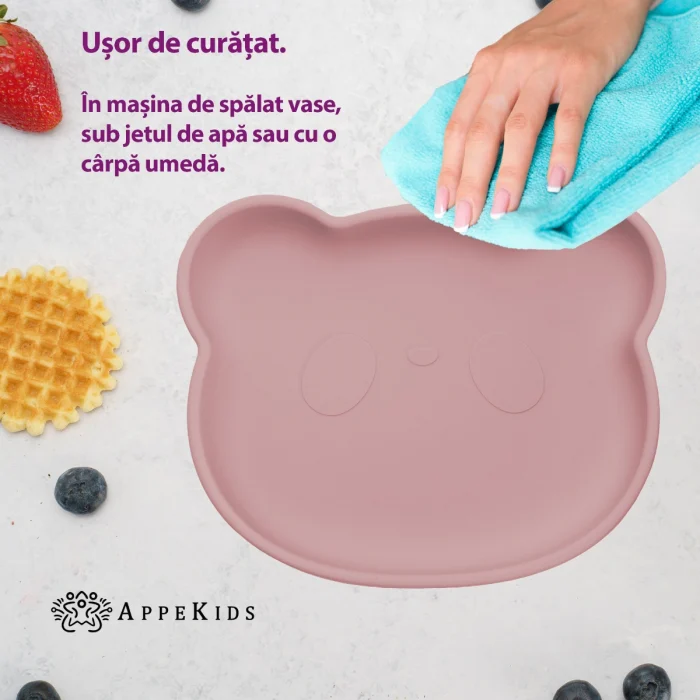 Farfurie din silicon cu ventuza, AppeKids, The Little Bear - Roz [2]