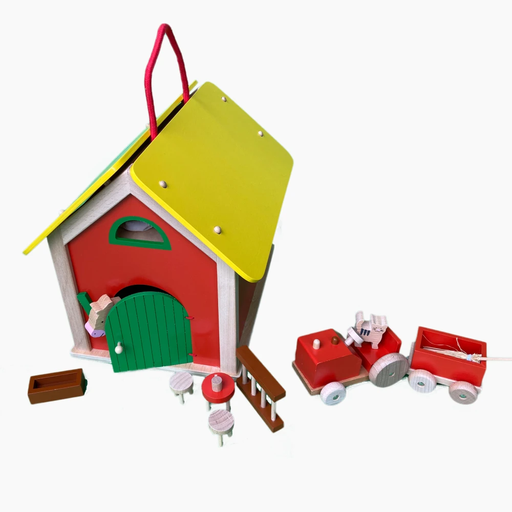 Ferma animalelor, cu 31 accesorii, de lemn [4]