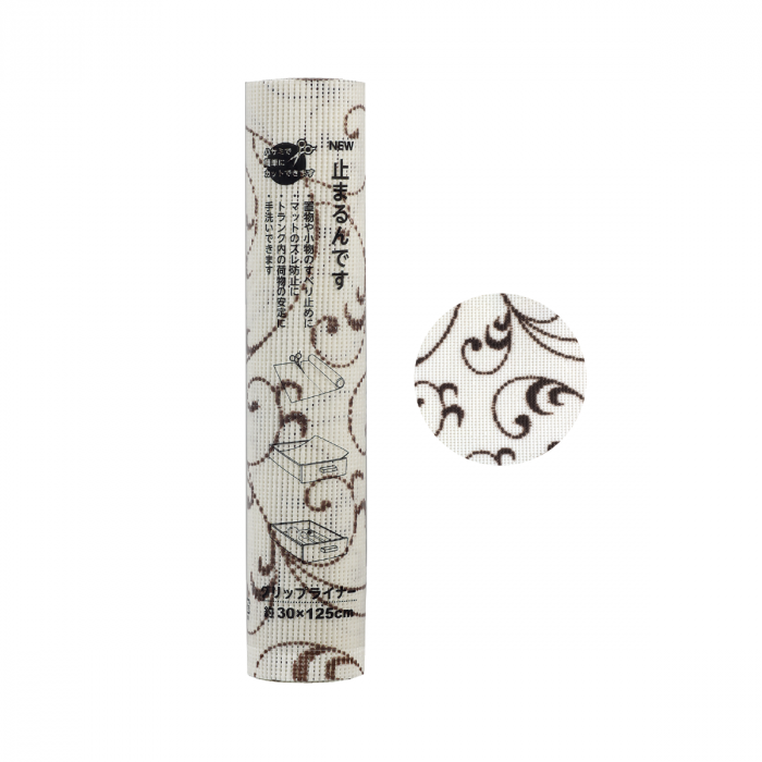 Folie antialunecare si protectie sertare, din EVA, alba cu model floral, 1.25m [6]