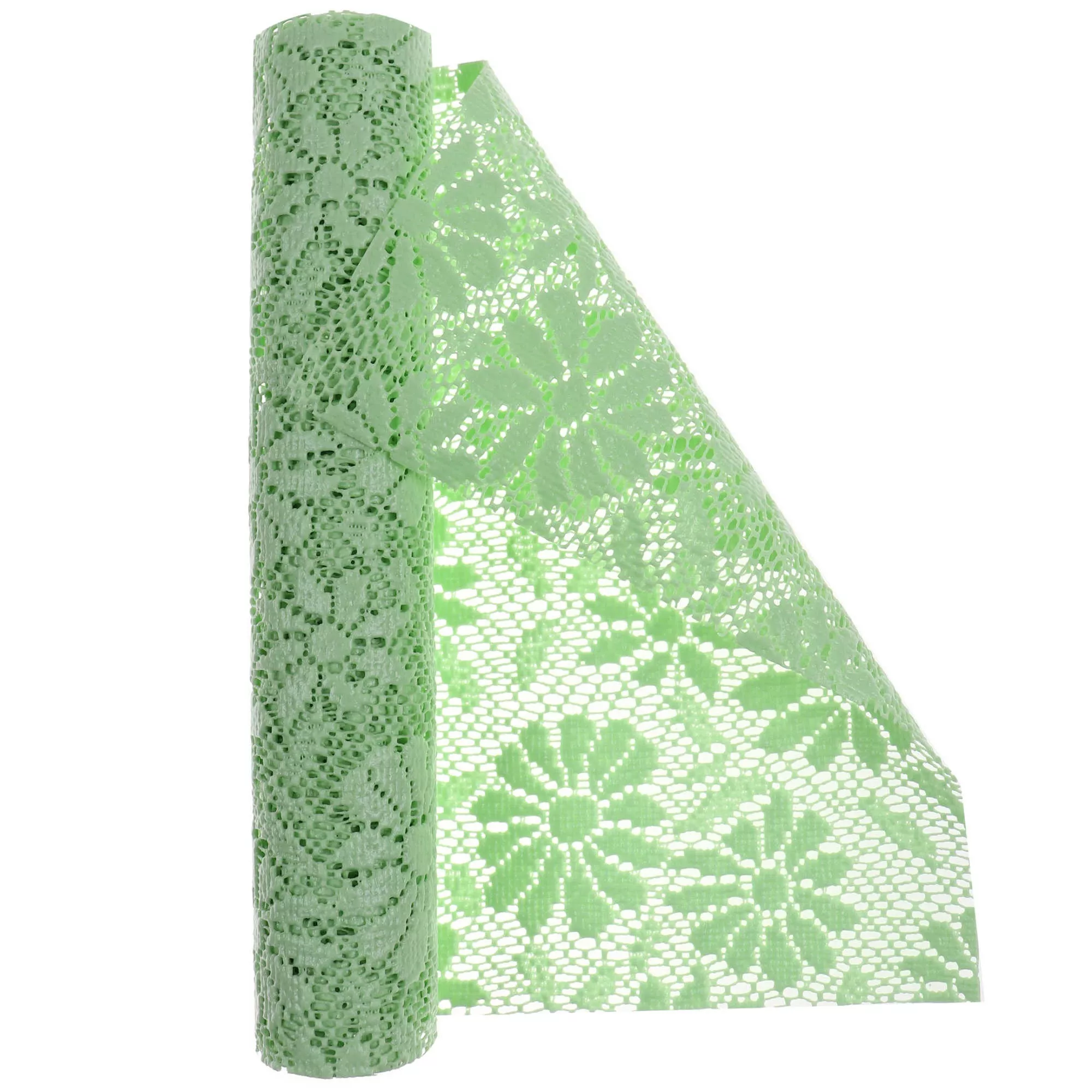Folie antiderapanta, din PVC, uz universal, cu model floral, 1.25m, verde [5]