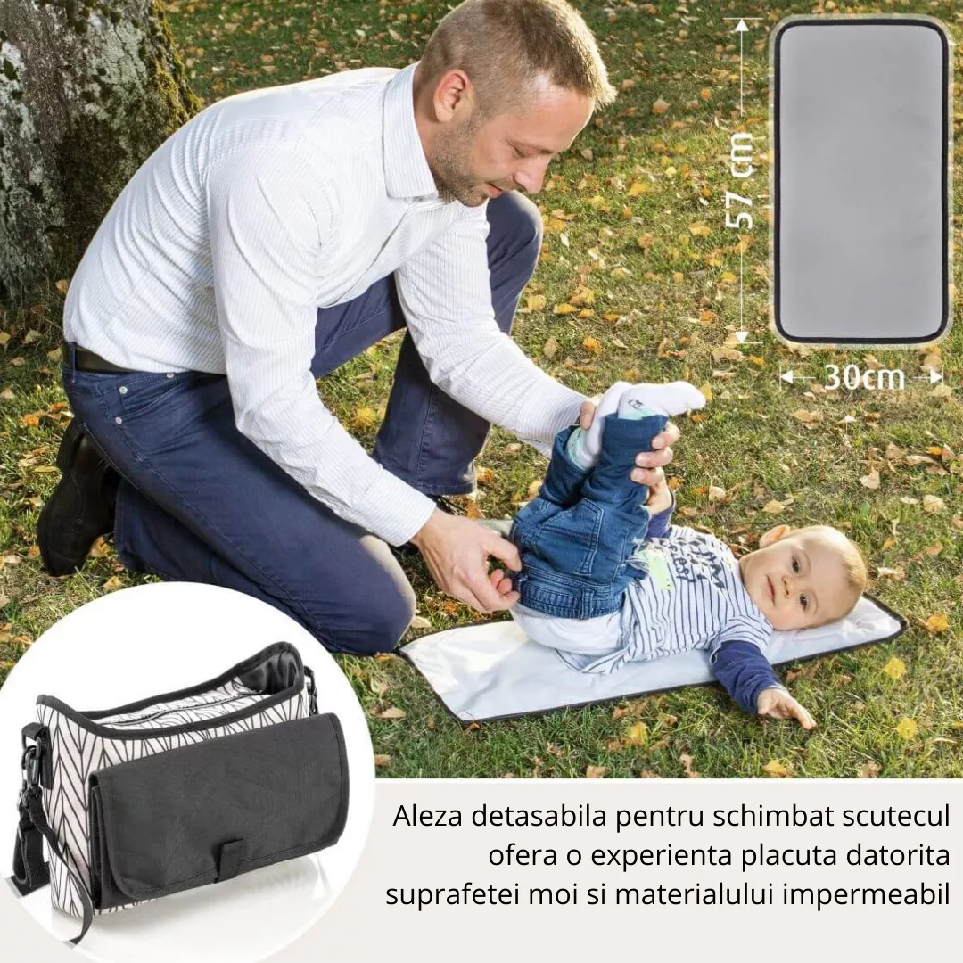 Geanta carucior, cu aleza pentru schimbat scutece, Reer [7]