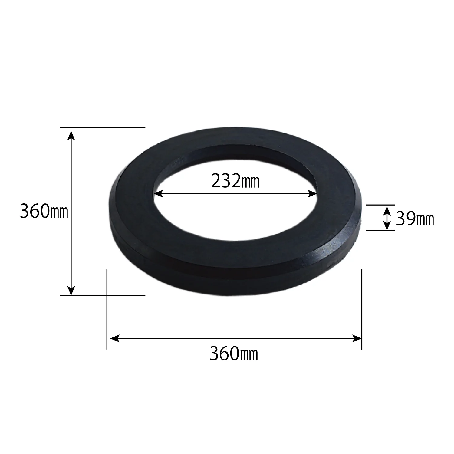 Greutate pentru baza stalpilor de delimitare, de cauciuc, 360x39mm [4]