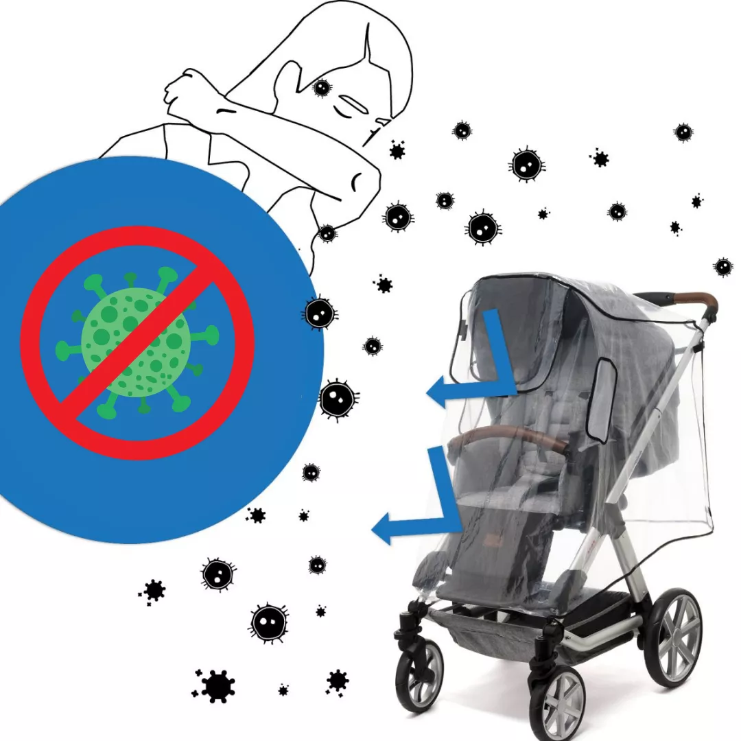 Husa de ploaie pentru carucior tip sport, transparenta, Reer [3]