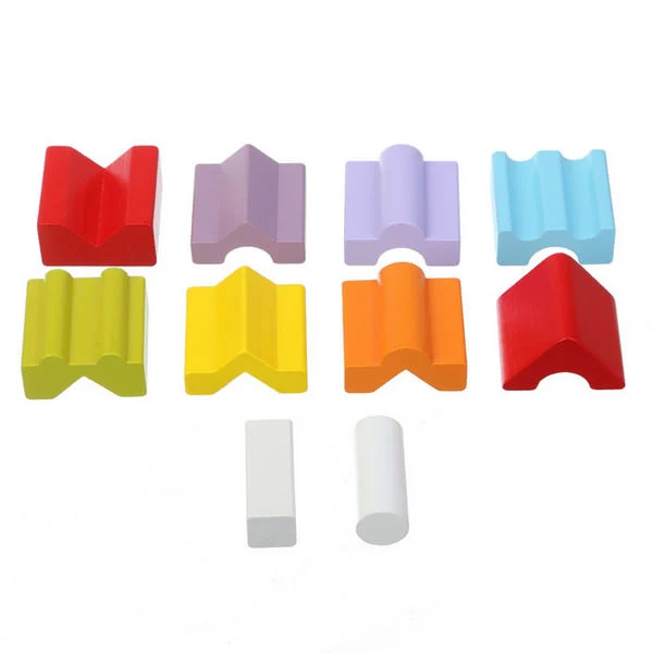 Jucarie Din Lemn Cubika, Set Constructii Turn, 18 luni + [3]