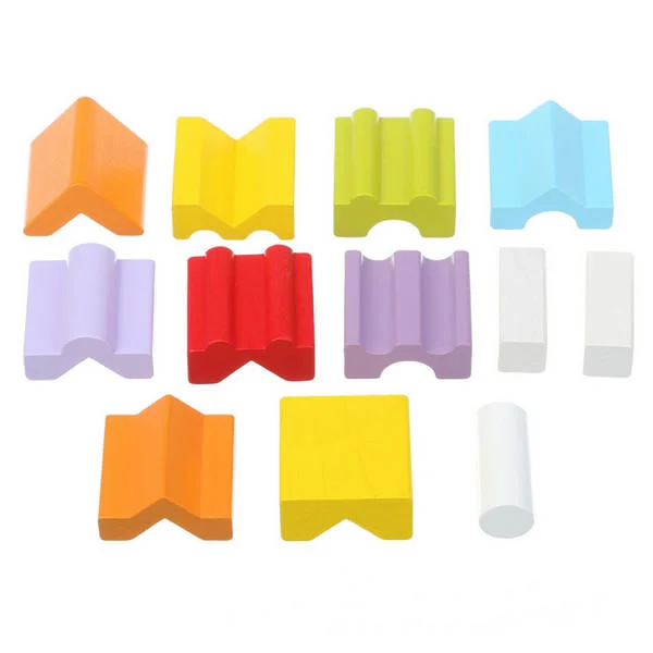 Jucarie Din Lemn Cubika, Set Constructii Turn, 18 luni+ [3]