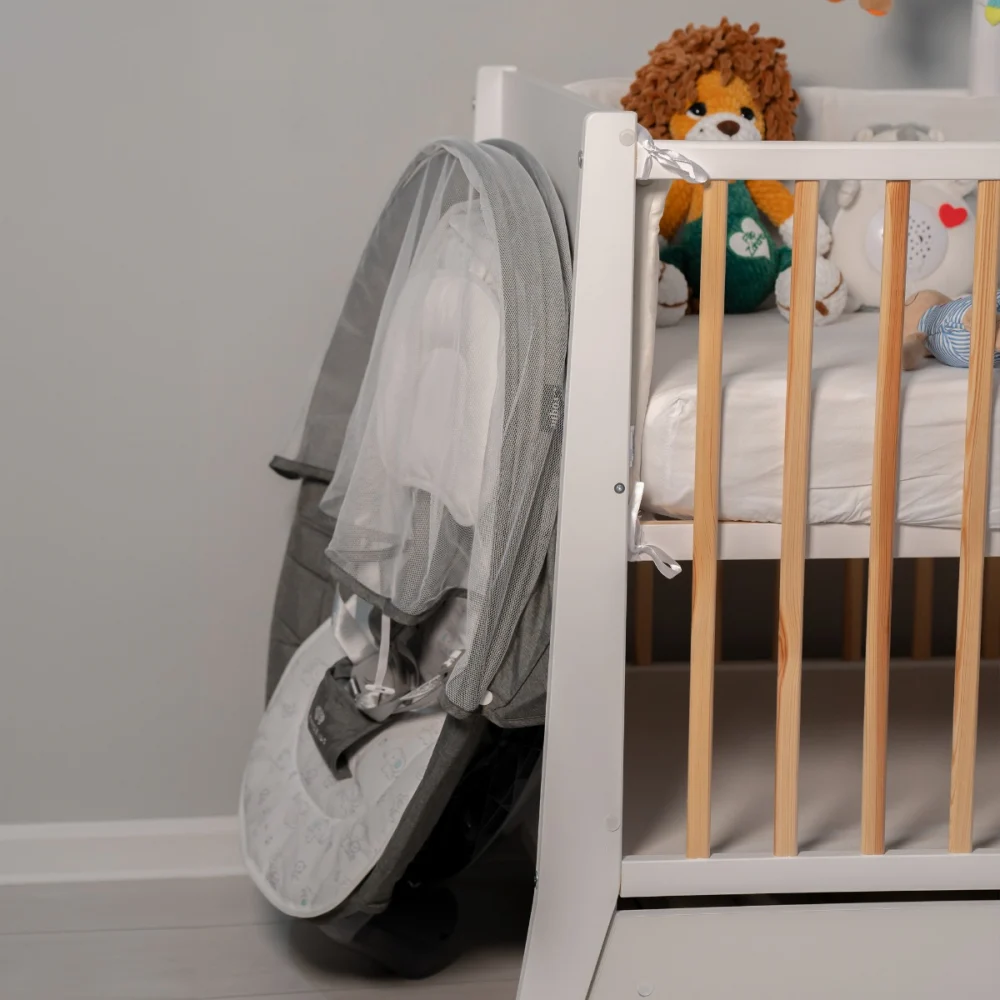 Leagan electric pentru bebelusi, cu spatar reglabil si senzor de miscare, AppeKids Evoque - Gri [4]