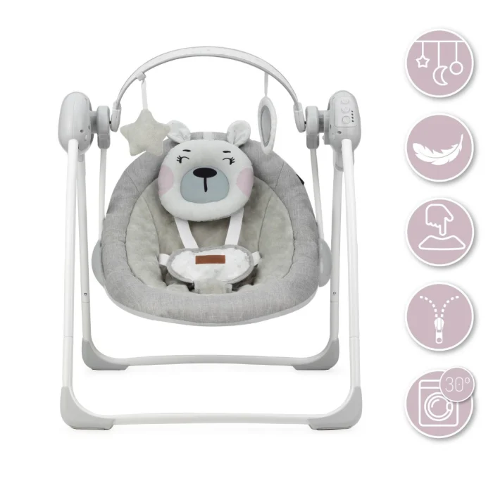 Leagan pentru bebelusi, MoMi LISS Bear, Pink [4]