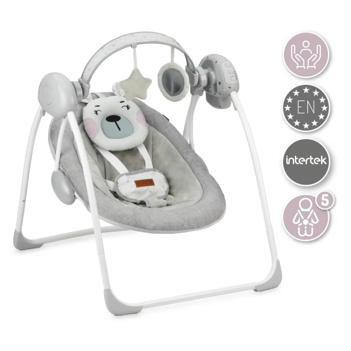 Leagan pentru bebelusi, MoMi LISS Bear, Pink [3]