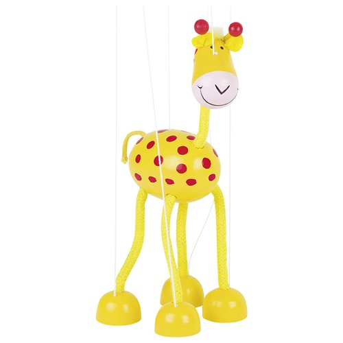 Marioneta girafa, de lemn, 27 cm [2]