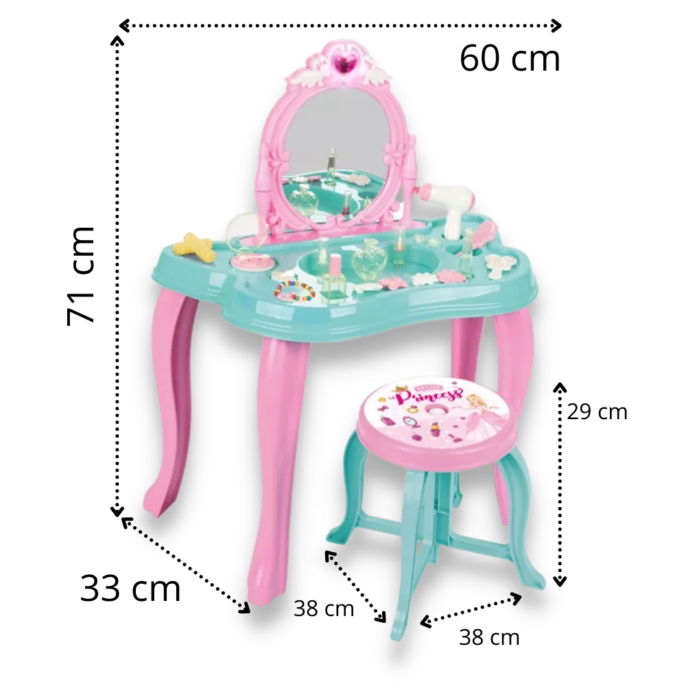 Masuta machiaj fetite, cu 25 de accesorii, Pilsan Magic Butterfly [3]