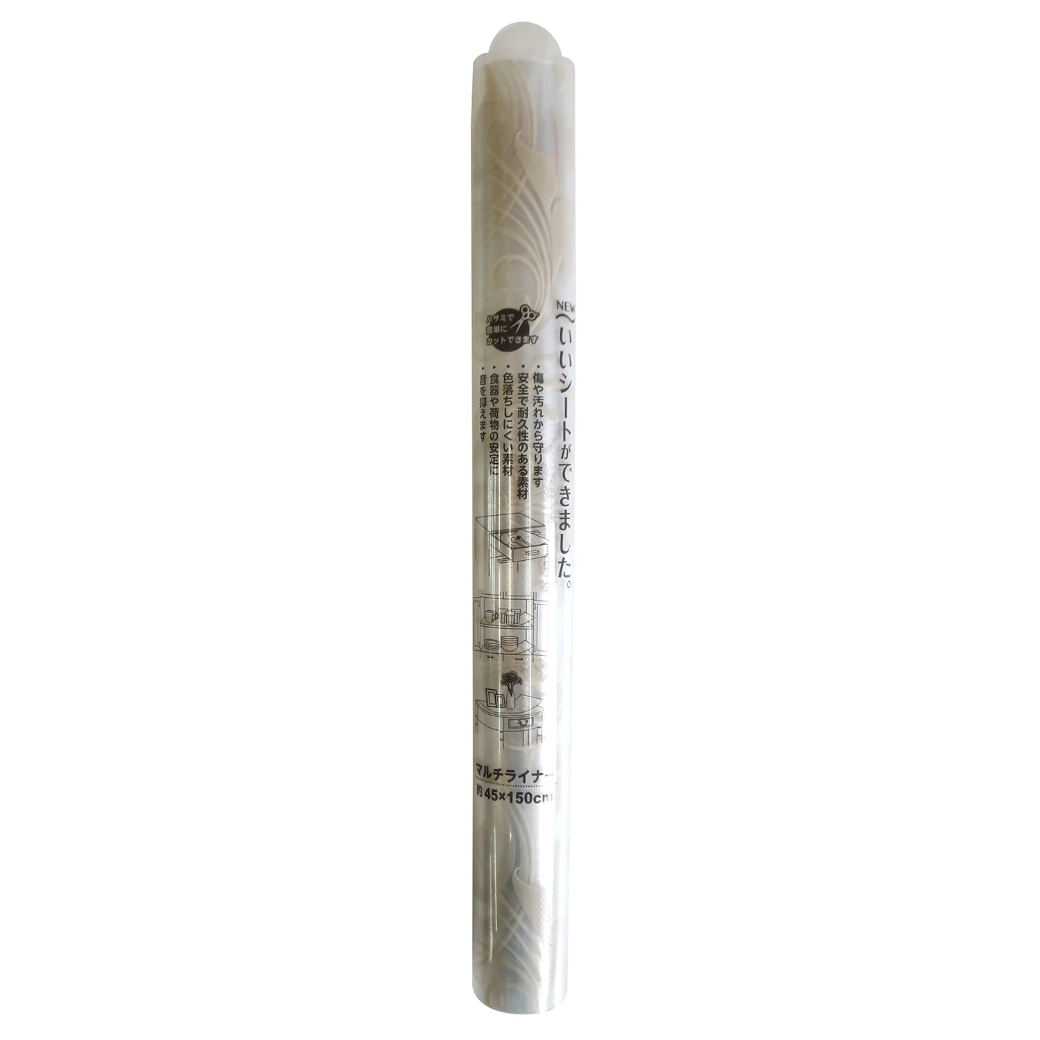Material antialunecare pentru sertare si etajere, din EVA, motiv floral bej, 1.5m [6]