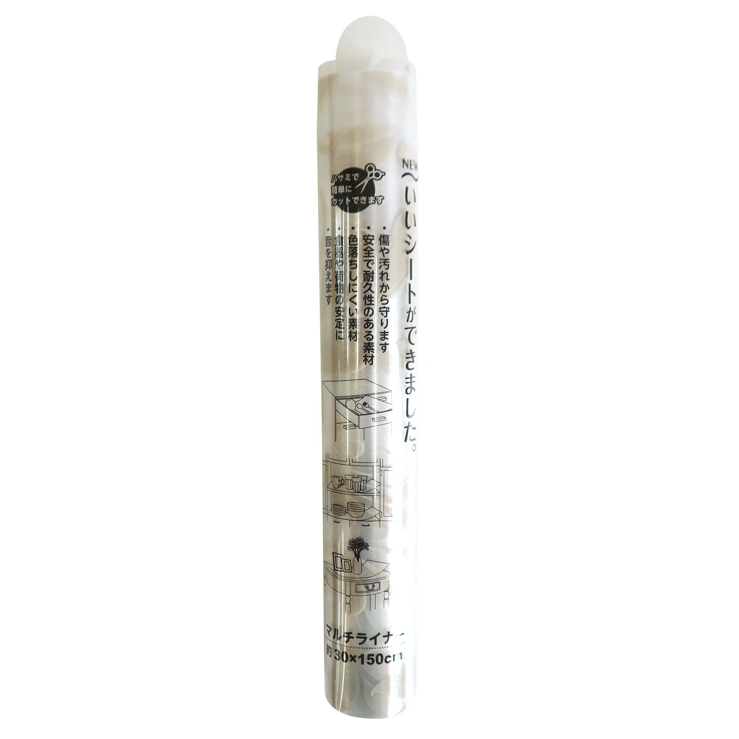 Material antialunecare pentru sertare si etajere, din EVA, motiv floral bej, 1.5m [5]