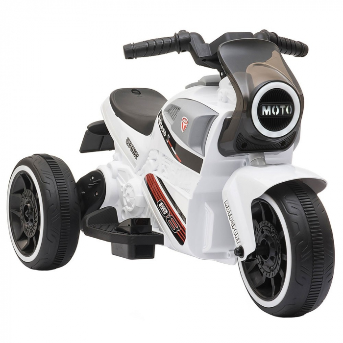 Motocicleta electrica copii 2-6 ani, Chipolino Sport Max White [4]