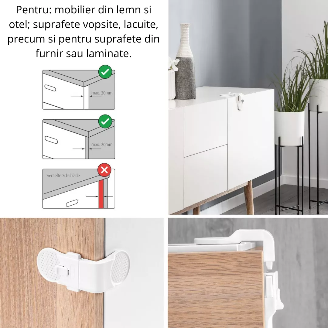 Opritor sertare, din plastic, alb, 1 buc, Reer [10]