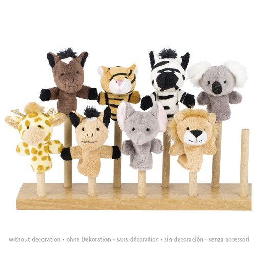 Papusi pentru degete, cu animalute salbatice, pentru copii, 1 an+ [2]