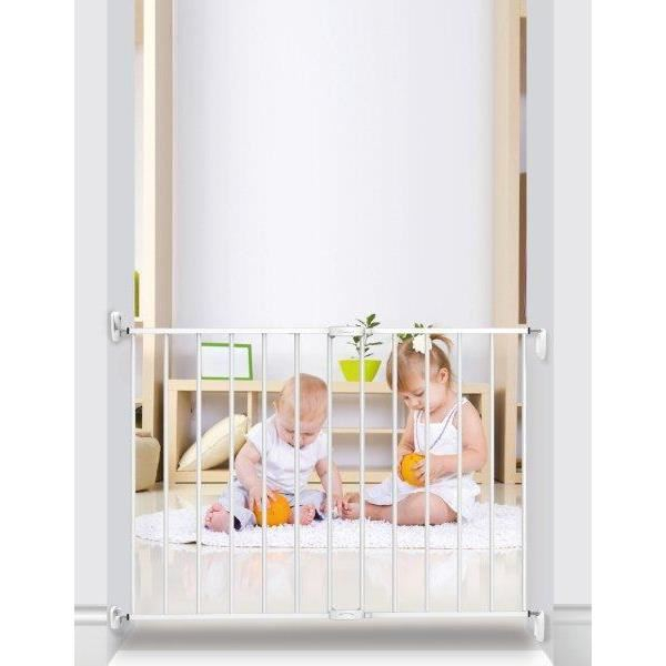Poarta de siguranta extensibila pentru copii, Noma, 62–102 cm, metal alb [3]