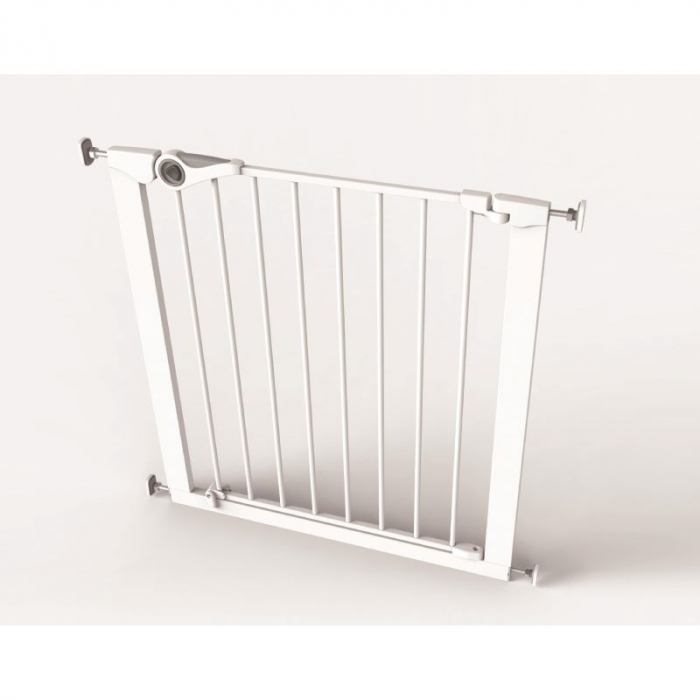 Poarta de siguranta Noma Easy Fit, presiune, 75-82 cm, metal alb [5]