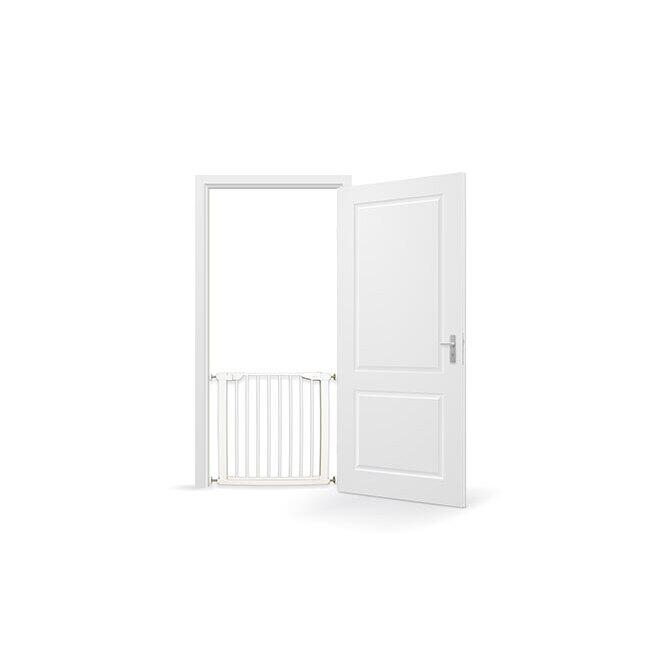 Poarta de siguranta pentru copii, 75-81 cm, montare prin presiune, metal, alb, Guardino [4]