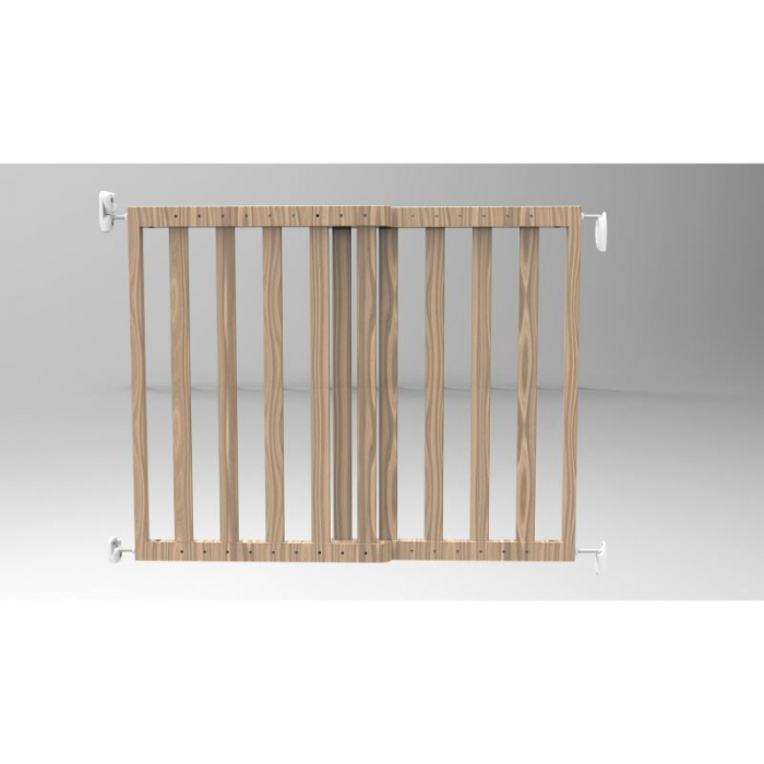 Poarta de siguranta pentru copii  extensibila Noma, 64 – 100 cm, lemn natur [2]