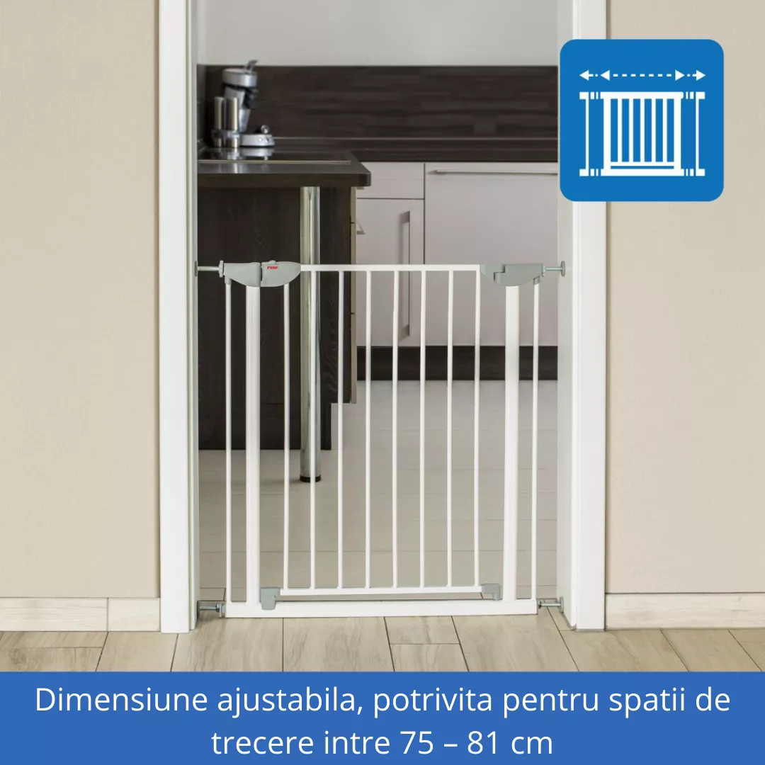 Poarta scari copii, I-Gate, montaj prin presiune, Reer [6]
