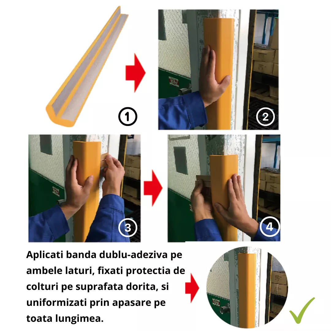 Banda Protectie Muchii Spuma 90 cm Alb-Verde [8]