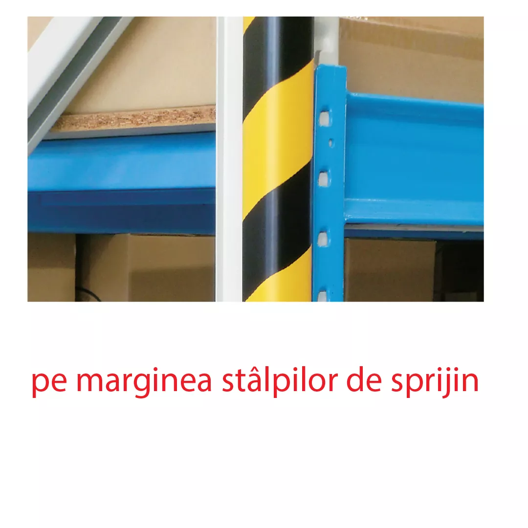 Bandă Protecție Colțuri, 90cm, Negru-Galben, Semnalizare [7]