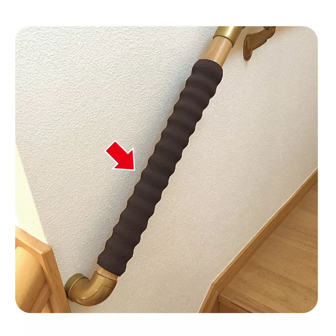 Protectie maner pentru balustrada, din spuma de cauciuc, maro, 40cm [4]