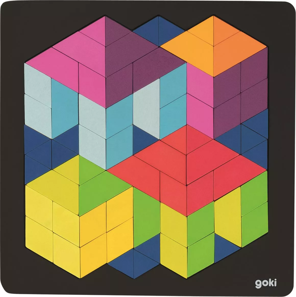 Puzzle 3d lemn copii, 46 piese, Goki [2]