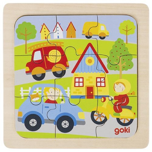 Puzzle de lemn, copii 2 ani+, set 4 buc [5]