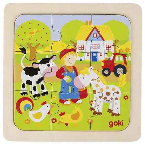 Puzzle de lemn, copii 2 ani+, set 4 buc [3]