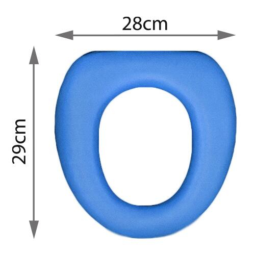 Reductor scaun toaleta pentru copii, buretat, ergonomic, portabil, 28 x 29 cm, albastru, Reer [3]