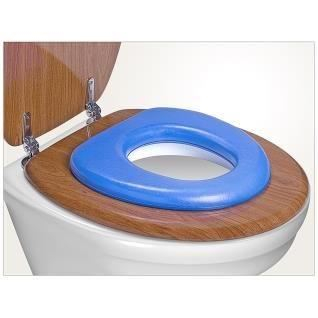 Reductor scaun toaleta pentru copii, buretat, ergonomic, portabil, 28 x 29 cm, albastru, Reer [5]
