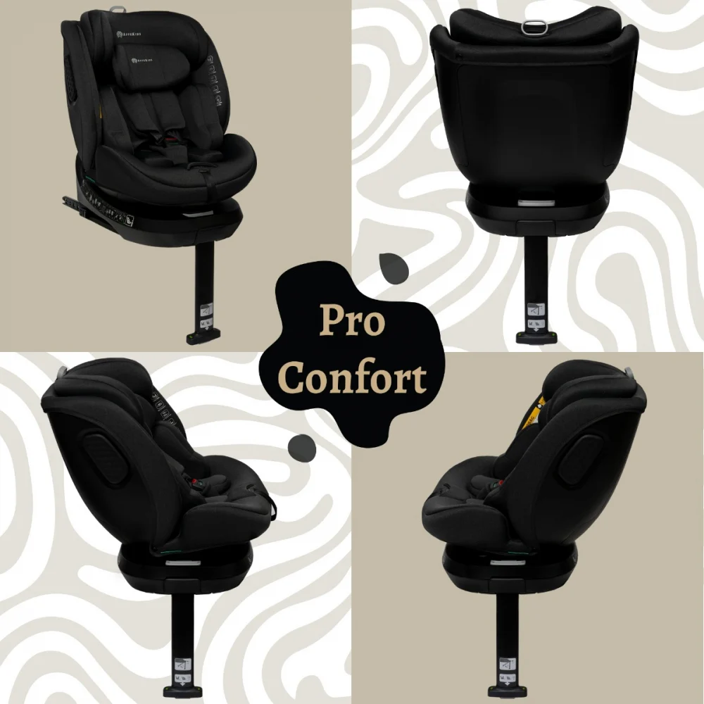 Scaun auto Appekids, I-SIZE, 40-150 cm, Rear Facing 360°, Pro Confort - Negru [3]