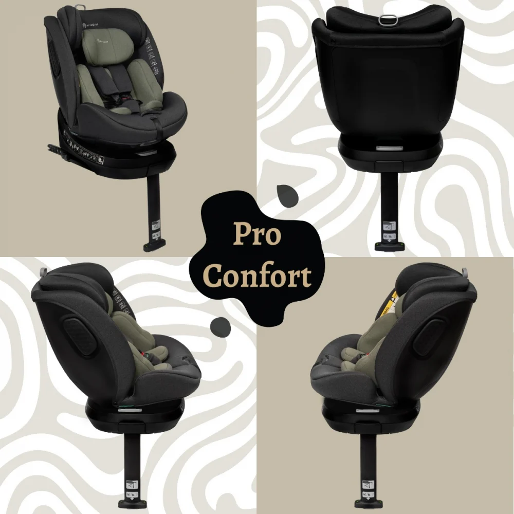 Scaun auto Appekids, I-SIZE, 40-150 cm, Rear Facing 360°, Pro Confort - Verde [5]
