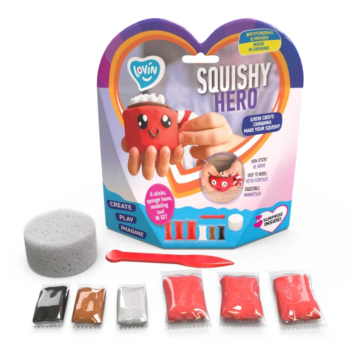 Set Air Clay cu argila usoara pentru modelaj Lovin, Squishy Hero, Cupcao, 3 ani+ [2]