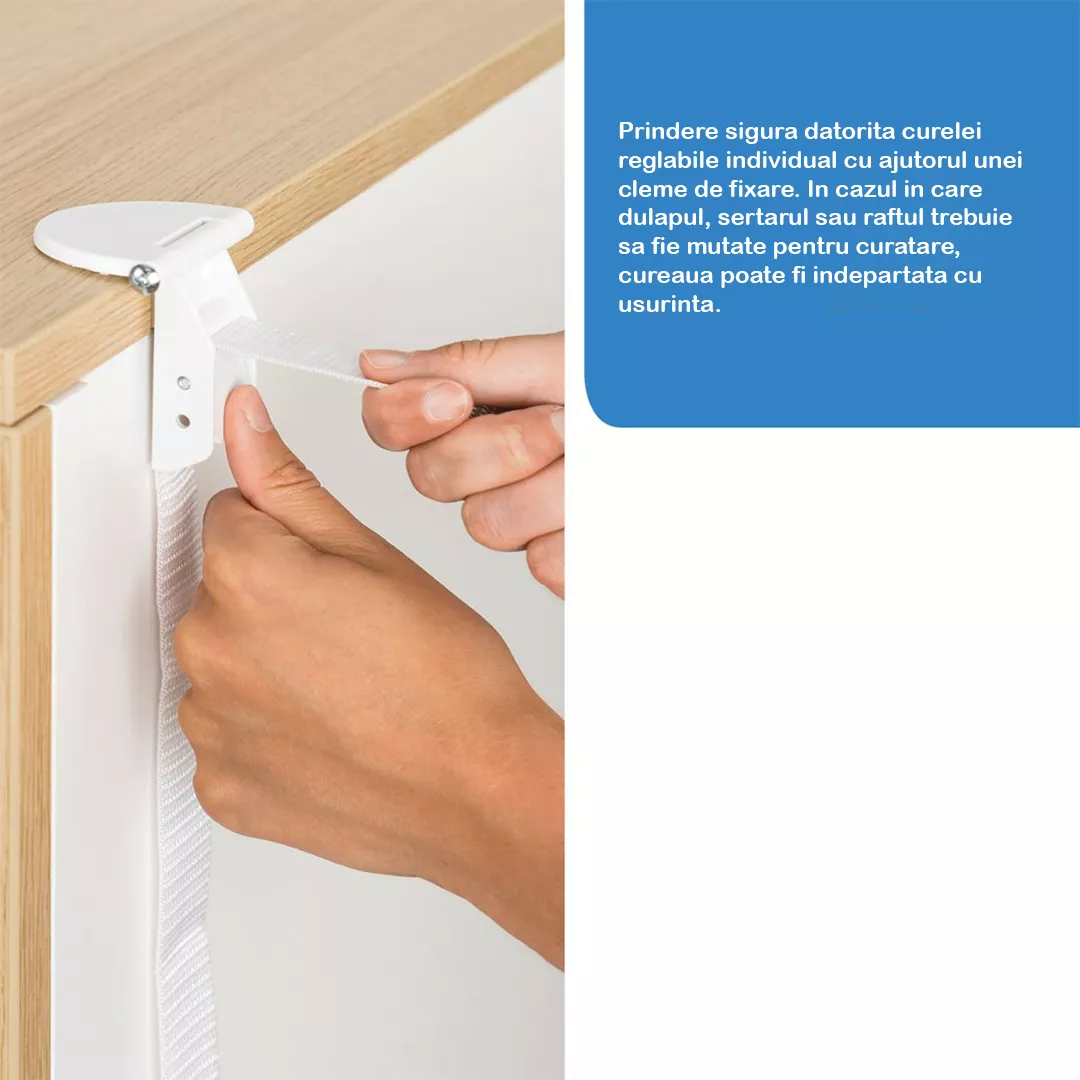 Set fixare anti-inclinare mobilier, 2 buc [4]