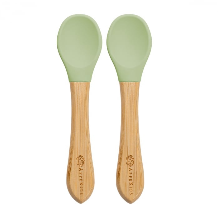 Set Lingurite din bambus, AppeKids - Verde [4]