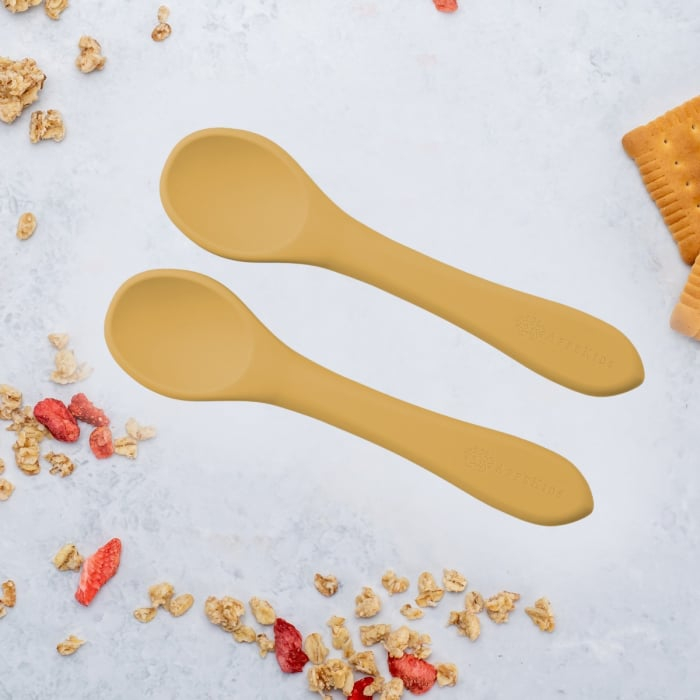 Set Lingurite din silicon, AppeKids - Galben Miere [1]