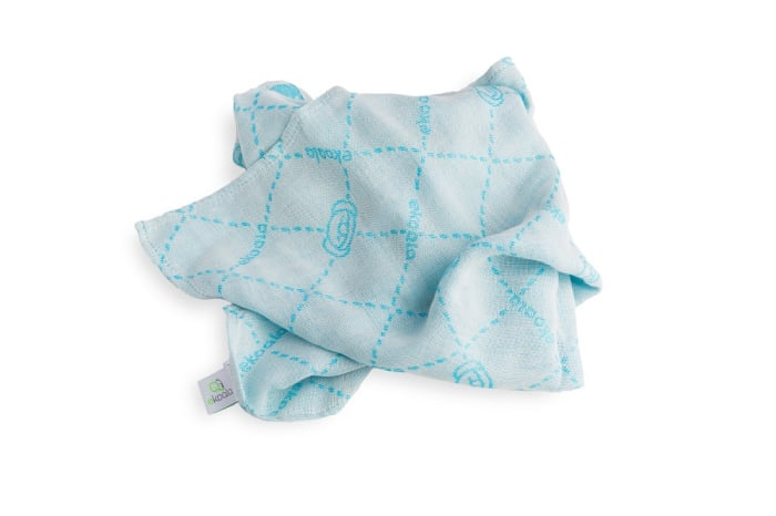 Set Swaddle si suport de prindere baveta, eKoala, Albastru [4]
