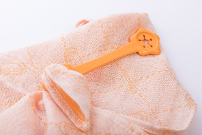 Set Swaddle si suport de prindere baveta, eKoala, portocaliu [2]