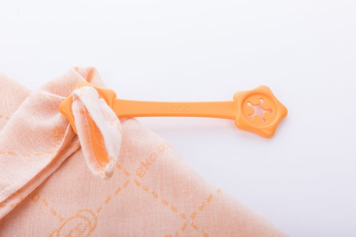 Set Swaddle si suport de prindere baveta, eKoala, portocaliu [6]
