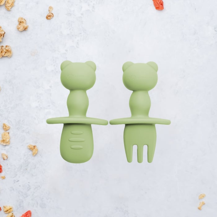 Set Tacamuri din silicon, AppeKids, The Little Bear - Verde [3]
