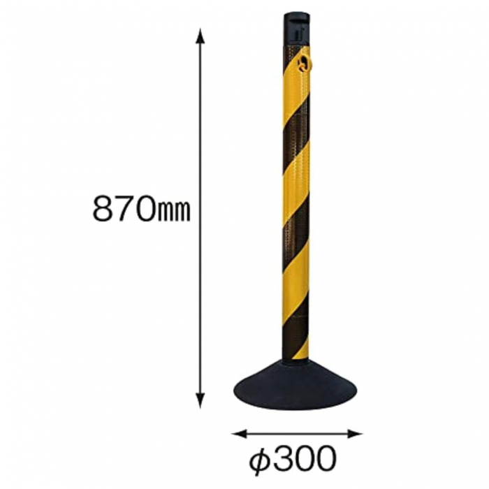 Stalp Delimitare Reflectorizant Negru-Galben [8]