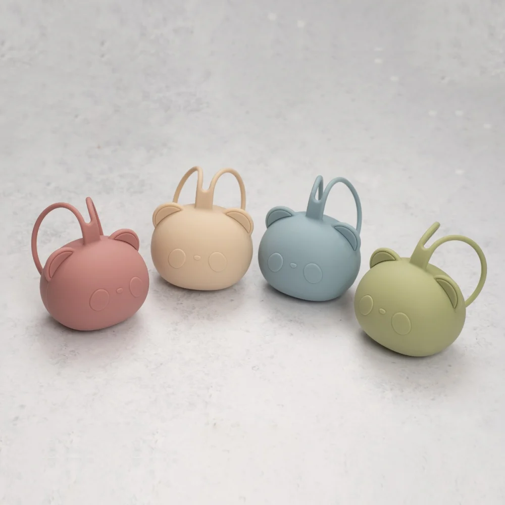 Suport pentru suzeta din silicon, AppeKids, The Little Bear - Albastru [5]