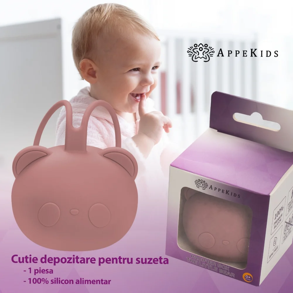 Suport pentru suzeta din silicon, AppeKids, The Little Bear - Roz [4]