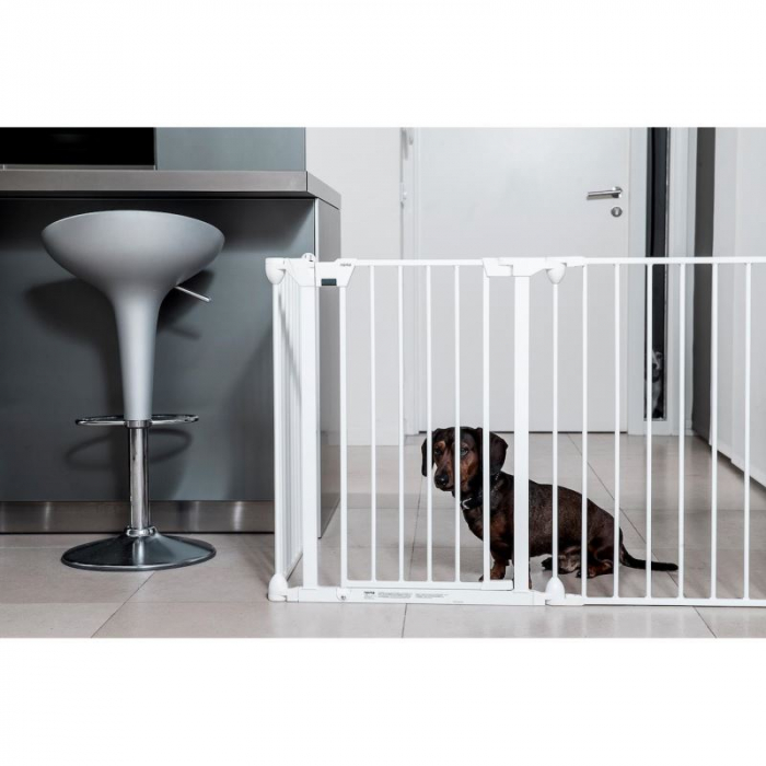 Tarc de siguranta pentru copii  modular cu 5 panouri, metal alb, Noma [3]
